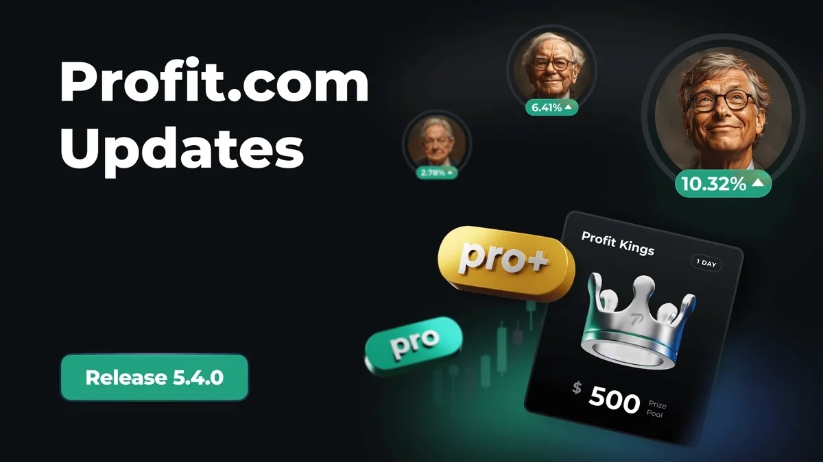 Billionaire Portfolios, New Notifications, Profit Kings Tournament, Pro and Pro+ premium plans